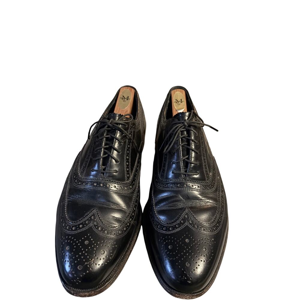 Florsheim Imperial Black Leather Wingtip Oxford Shoes Size 8.5 EEE